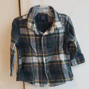 🧸 3/$20 Baby GAP Long Sleeved Flannel Shirt